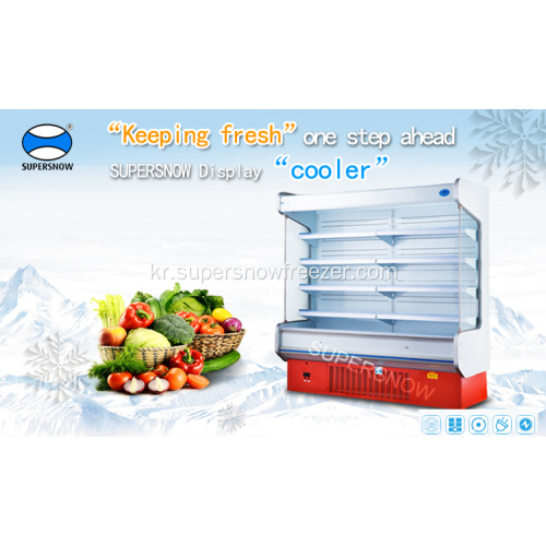 팬 냉각 상업용 슈퍼마켓 디스플레이 냉장고